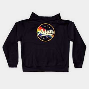 Adan // Rainbow In Space Vintage Style Kids Hoodie